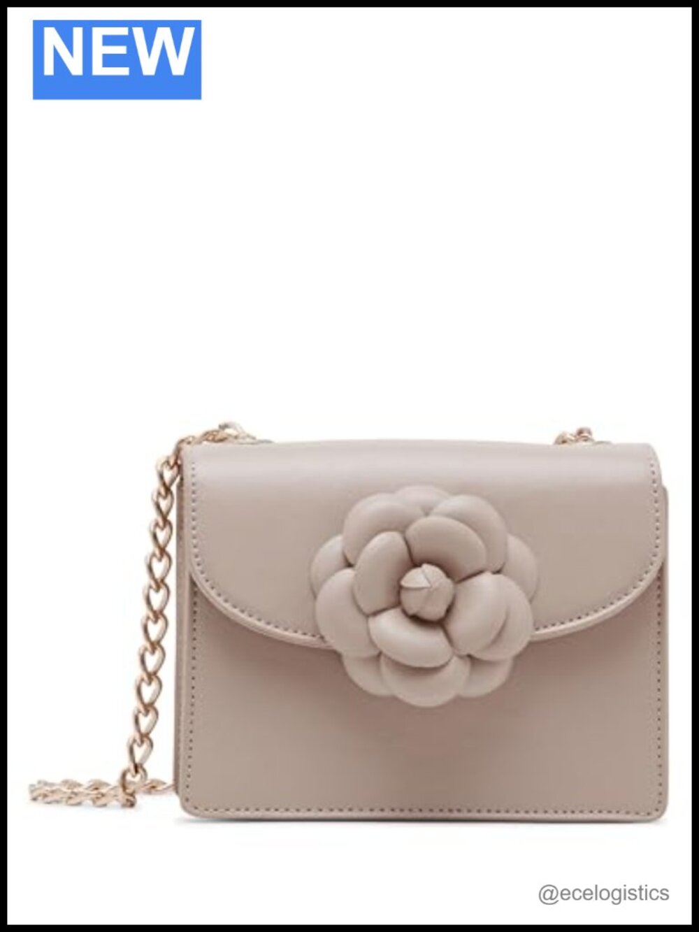 Anne Klein Boxed Flap Crossbody with Floral Applique and Card Case